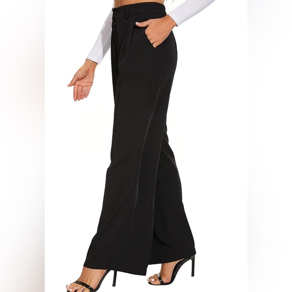 Wide Leg Pants High Elastic Waisted Trousers - Picture 2 of 4